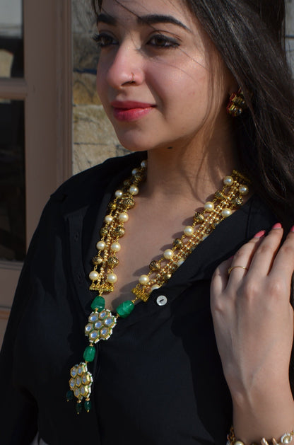 Multicolor Necklace Phulkari pendent set at Kamakhyaa by House Of Heer. This item is Add Ons, Alloy Metal, Festive Jewellery, Festive Wear, Free Size, jewelry, Jewelry Sets, July Sale, July Sale 2023, Multicolor, Natural, Pearl, Polkis, Textured