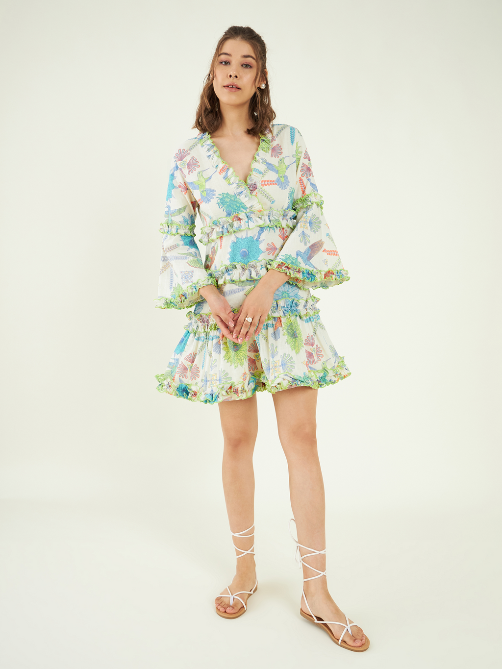 Multicolor Printed Evening Wear Dress at Kamakhyaa by Bohobi. This item is 100% Linen, Cotton Mulmul, Evening Wear, Mini Dresses, Multicolor, Prints, Regular Fit, Toxin free