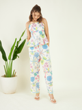 Multicolor Printed Linen Co-ord Set at Kamakhyaa by Bohobi. This item is 100% Linen, Cotton Mulmul, Evening Wear, Multicolor, Printed Co-ord Sets, Prints, Regular Fit, Toxin free