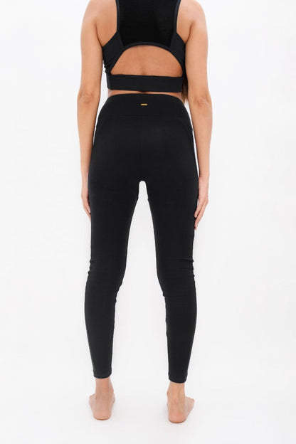 Munich - High Waisted Leggings - Black Sand at Kamakhyaa by 1 People. This item is Made from Natural Materials