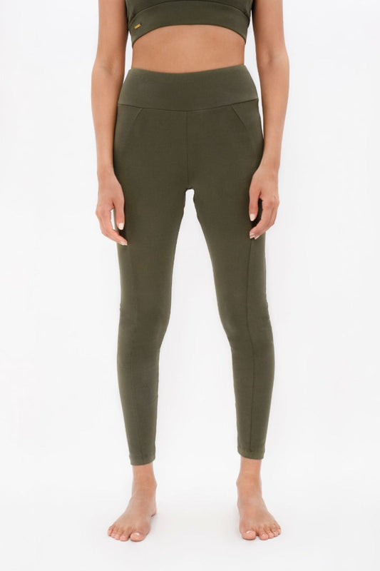 Munich - High Waisted Leggings - Green Ash at Kamakhyaa by 1 People. This item is Made from Natural Materials