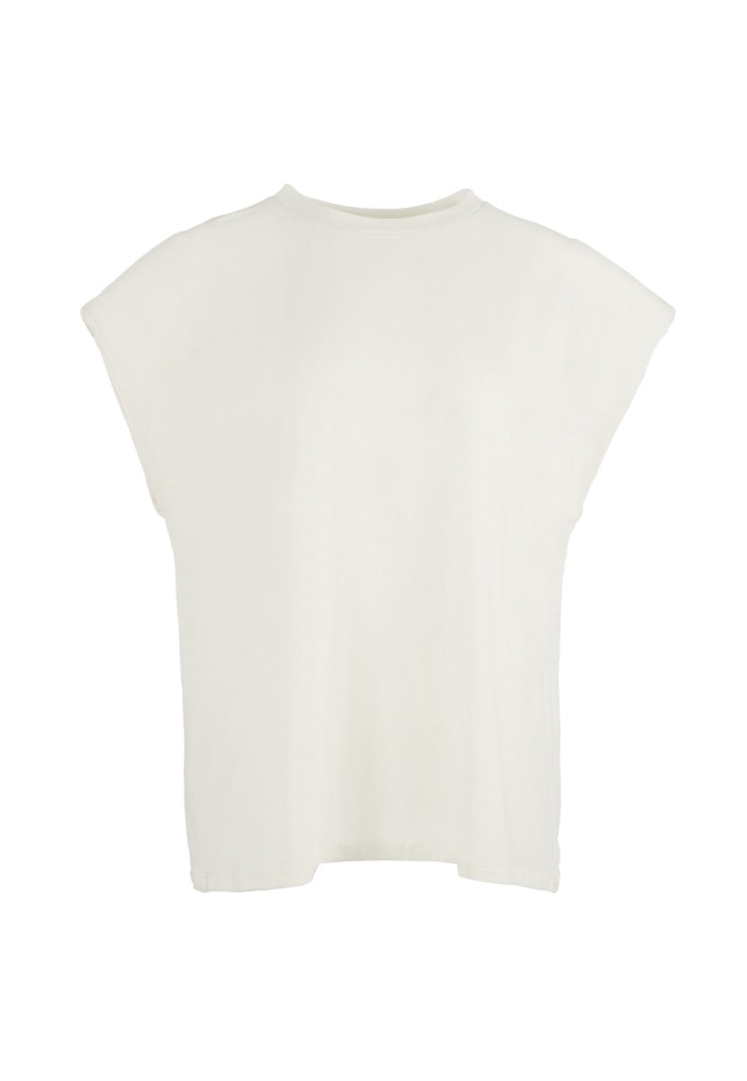 Muscat - Bold Shoulder Tee - Powder at Kamakhyaa by 1 People. This item is Made from Natural Materials