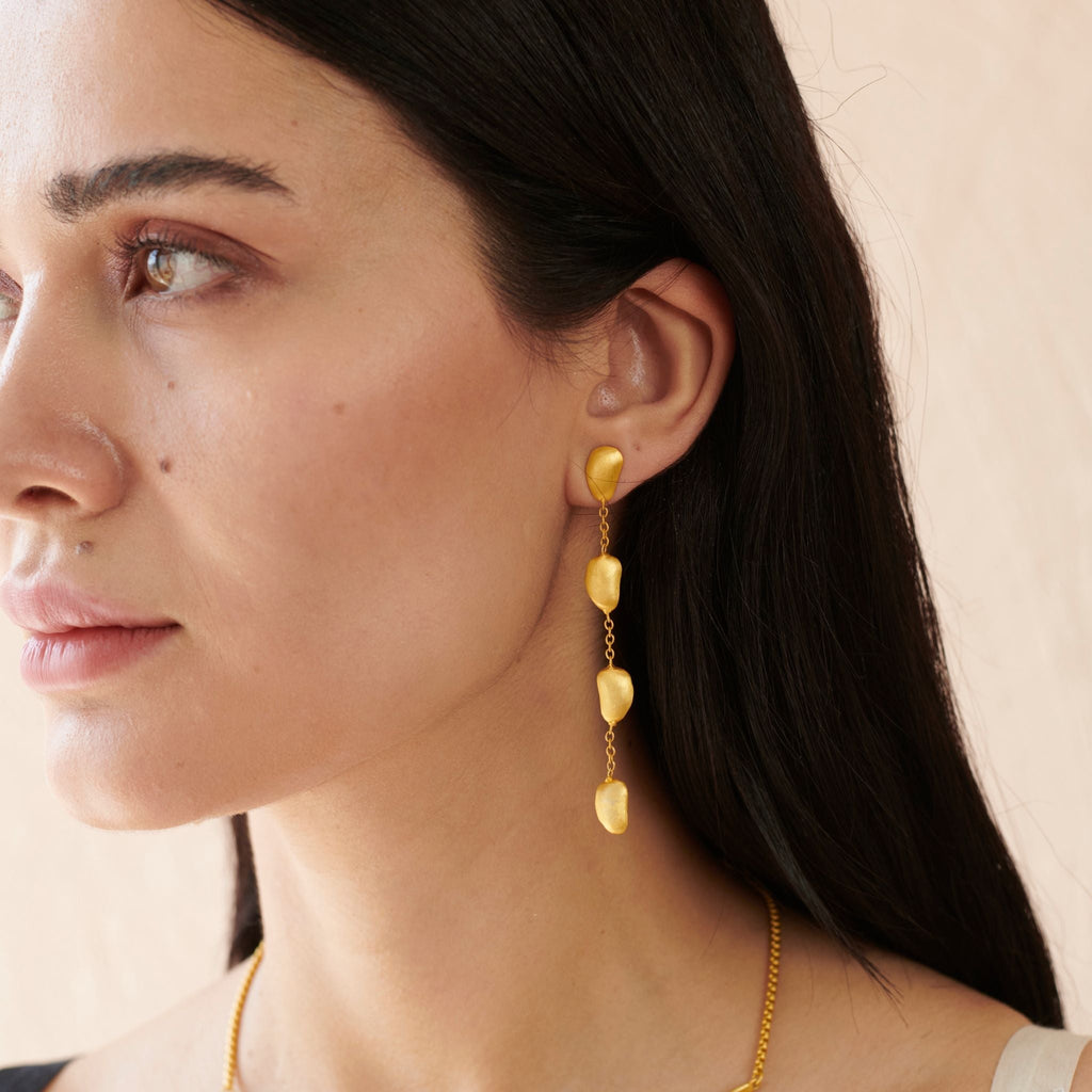 Nacre Drop Earring at Kamakhyaa by The Loom Art. This item is Long Earrings, Missing image, Orbis by The Loom Art, Under $50