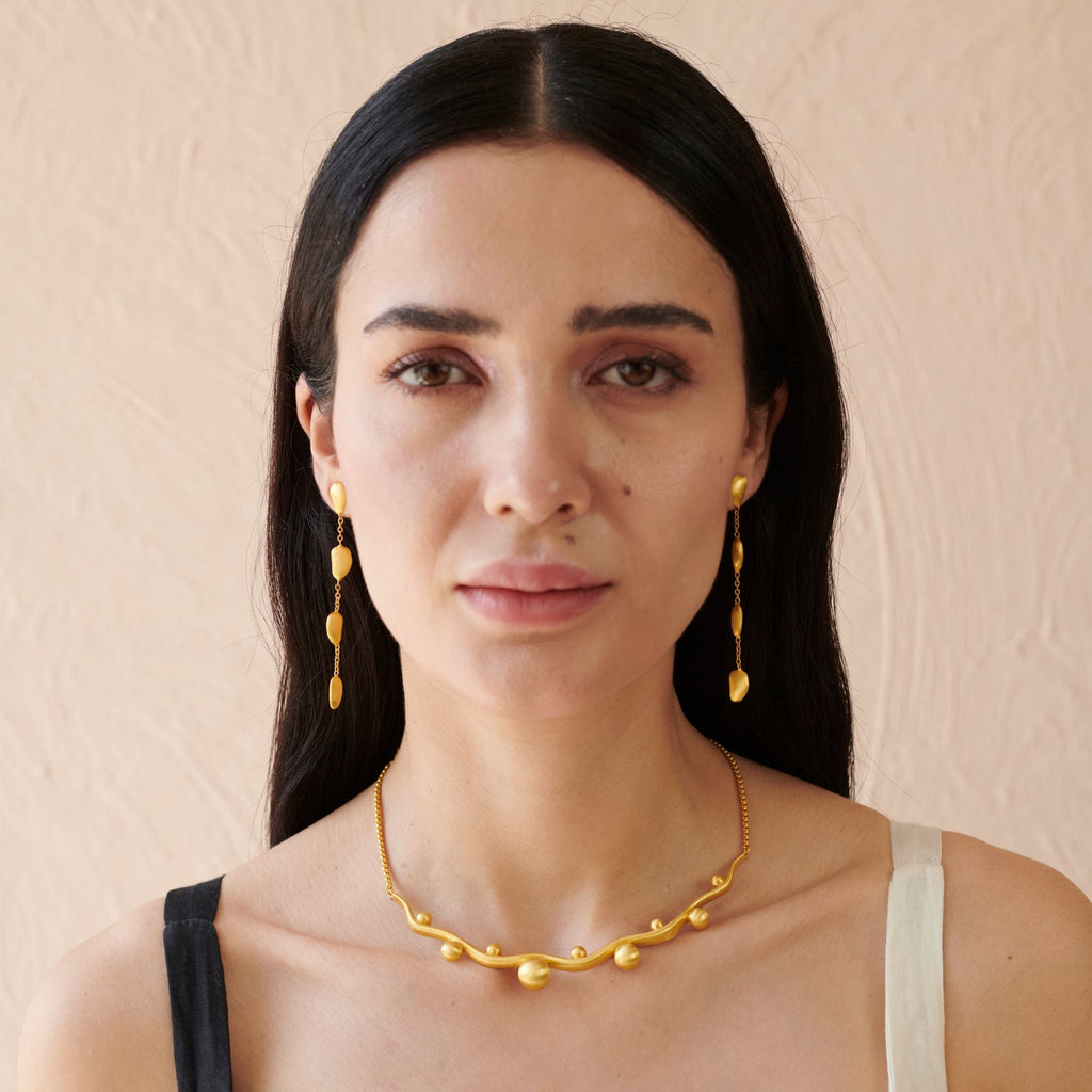 Nacre Drop Earring at Kamakhyaa by The Loom Art. This item is Long Earrings, Missing image, Orbis by The Loom Art, Under $50