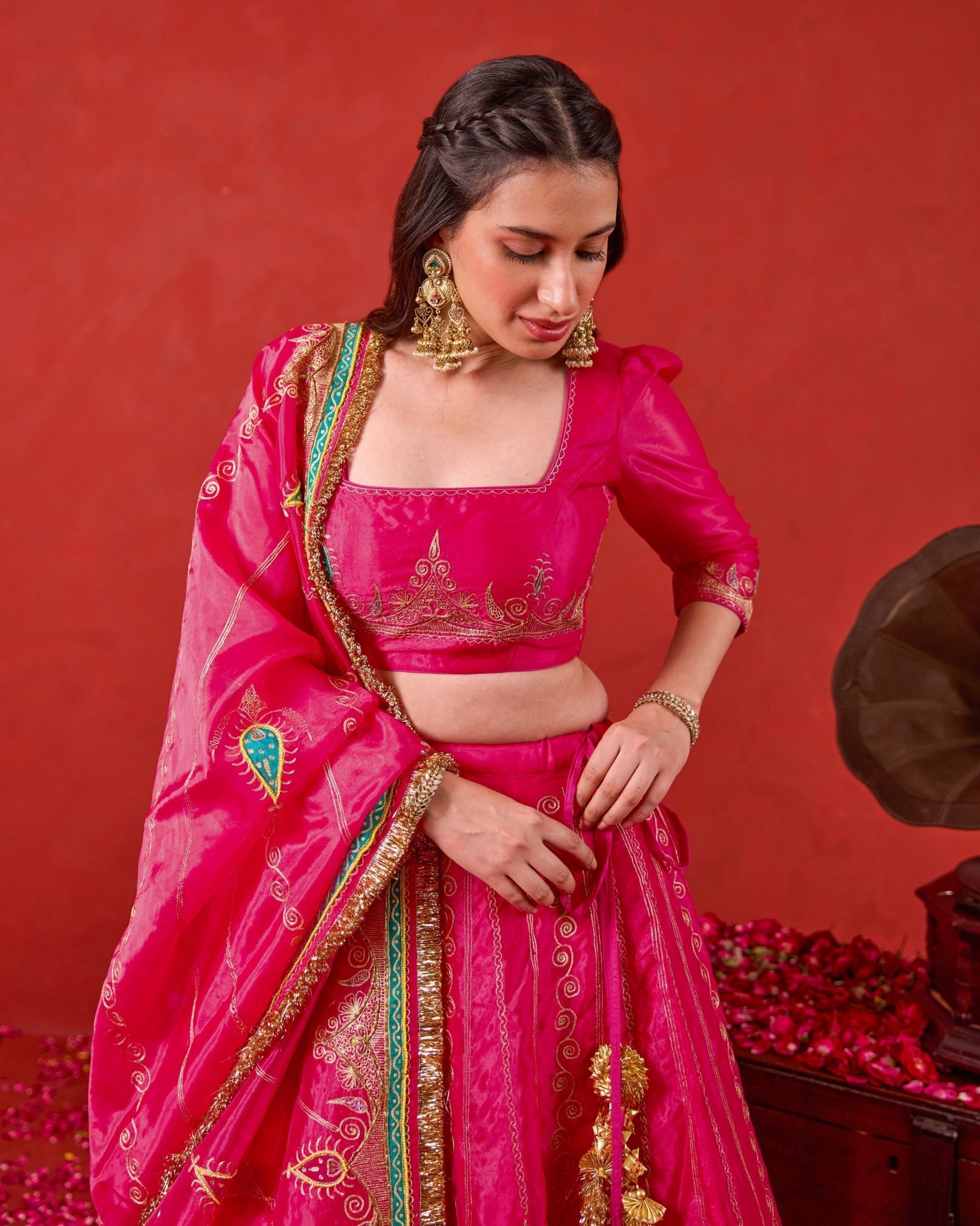 Nayaab Lehenga Set at kamakhyaa.com by Taro. This item is Jashn-E-Taro - The Trousseau Edit by Taro, Under $50
