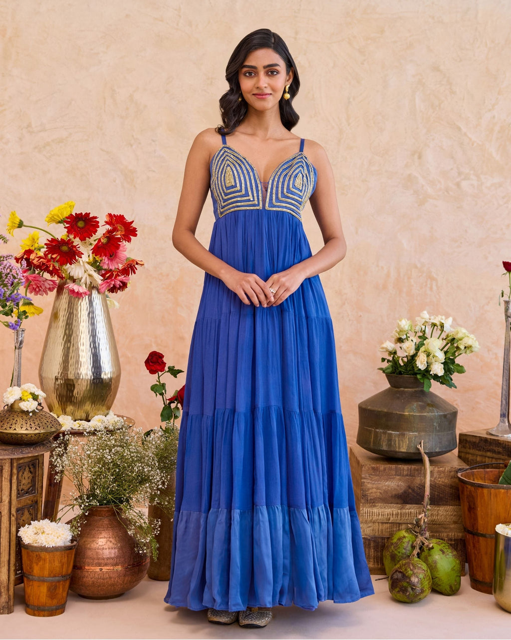 Nayla Dress at kamakhyaa.com by Taro. This item is Jashn-E-Taro - The Trousseau Edit by Taro, Under $50