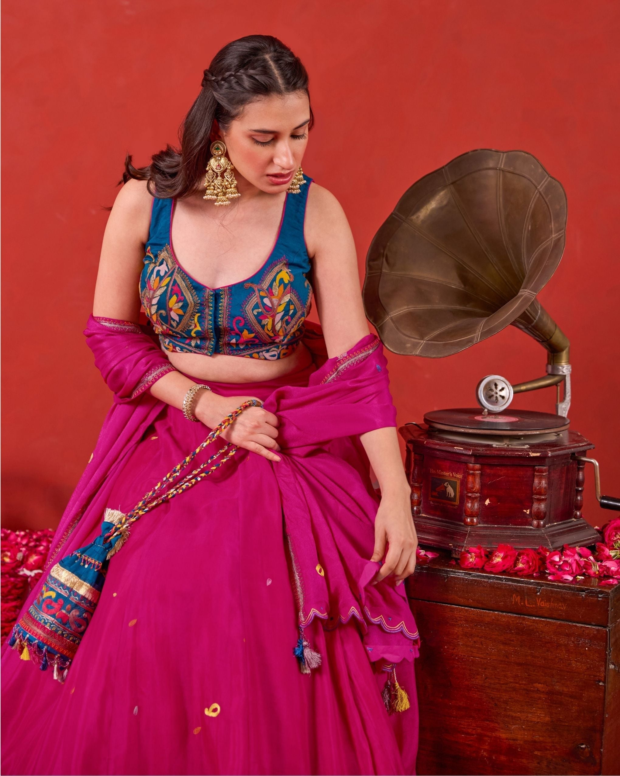 Nazakat Lehenga Set at kamakhyaa.com by Taro. This item is Jashn-E-Taro - The Trousseau Edit by Taro