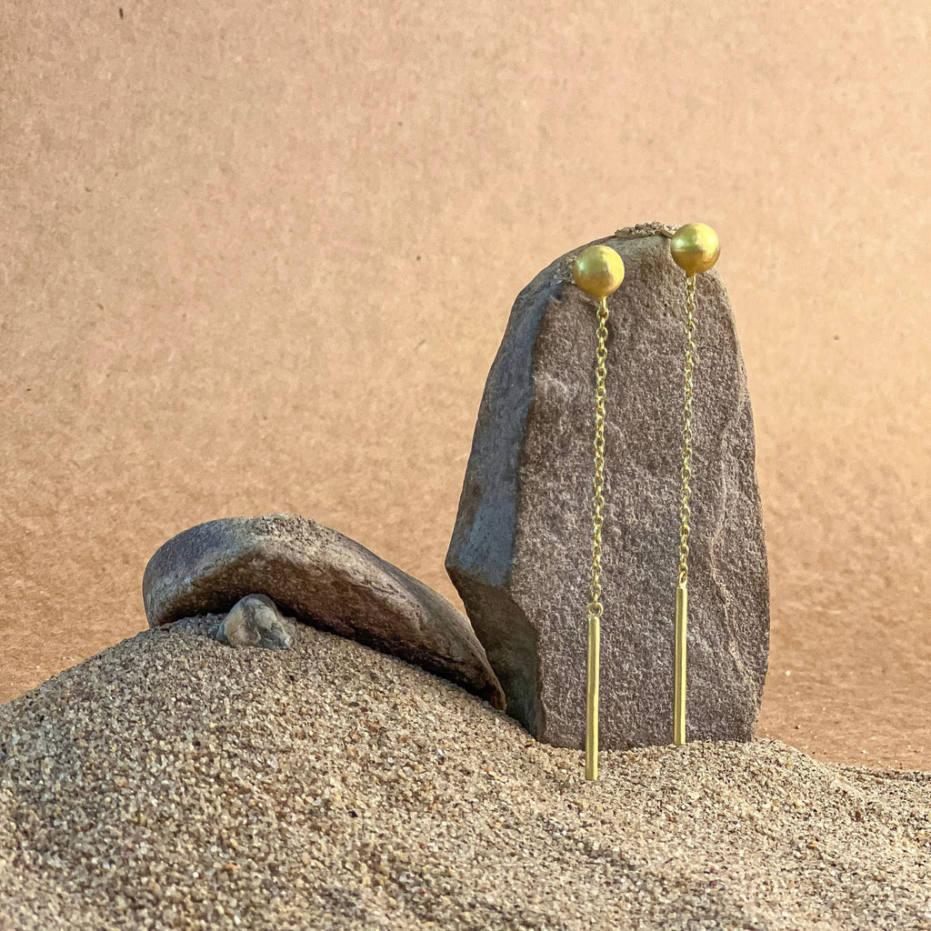 Needle and Ball Earring at Kamakhyaa by The Loom Art. This item is Long Earrings, Missing image, Orbis by The Loom Art, Under $50