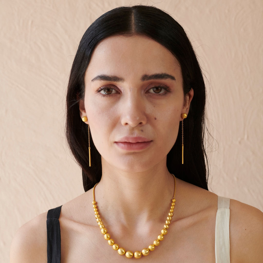 Needle and Ball Earring at Kamakhyaa by The Loom Art. This item is Long Earrings, Missing image, Orbis by The Loom Art, Under $50