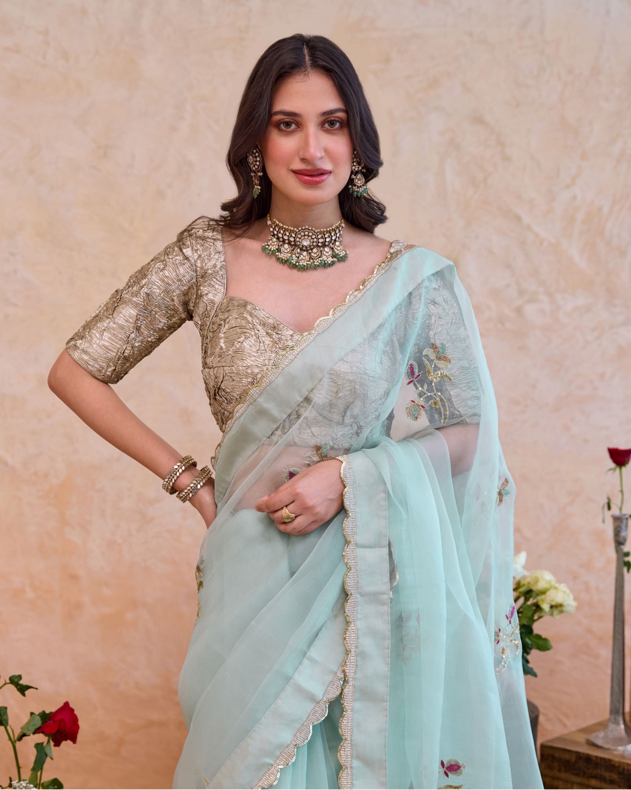 Nigar Saree at kamakhyaa.com by Taro. This item is Jashn-E-Taro - The Trousseau Edit by Taro