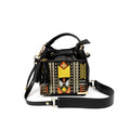 Nora Vegan Leather Embroidered Sling Bag - Black at Kamakhyaa by Green Hermitage. This item is A Walk in the Forest by Green Hermitage, Banana Leather, Black, Cactus Leather, Sling Bags, Under $50