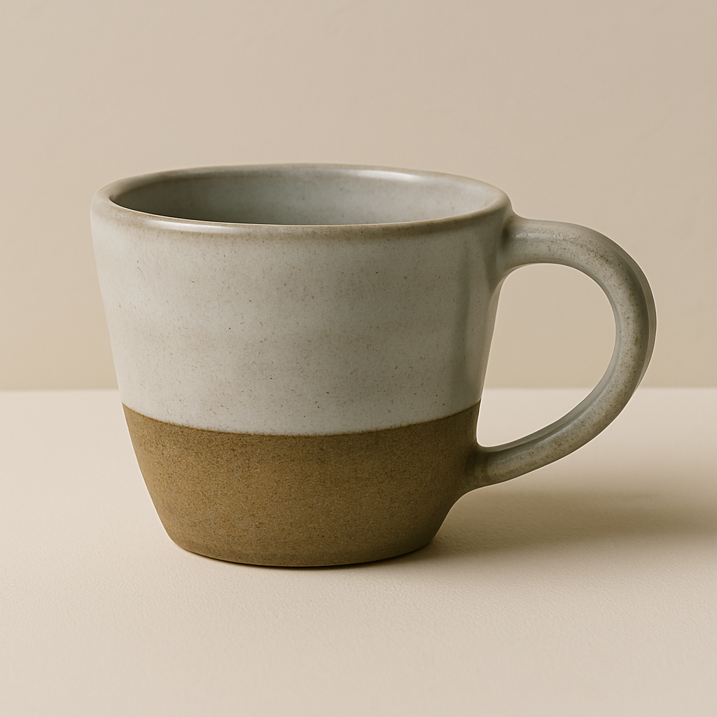Nordic Claystone Ceramic Cup – Matte Glaze with Natural Sandstone Base at Kamakhyaa by Aetherea World. This item is 