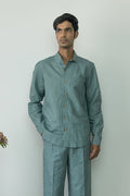 Sunset Rose Casual Shirt by Anushé Pirani with Beige, Casual Wear, Console Collection List, Cotton, Cotton Hemp, Handwoven, Hemp, Relaxed Fit, Review September 2025, Shibumi by Anushe Pirani, Shirt, Shirts, Solids, Womenswear at Kamakhyaa India for sustainable fashion