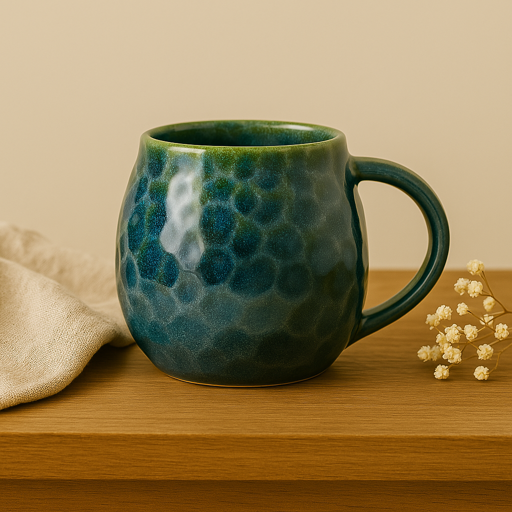 Ocean Moss – Handcrafted Speckled Ceramic Mug at Kamakhyaa by Aetherea World. This item is 