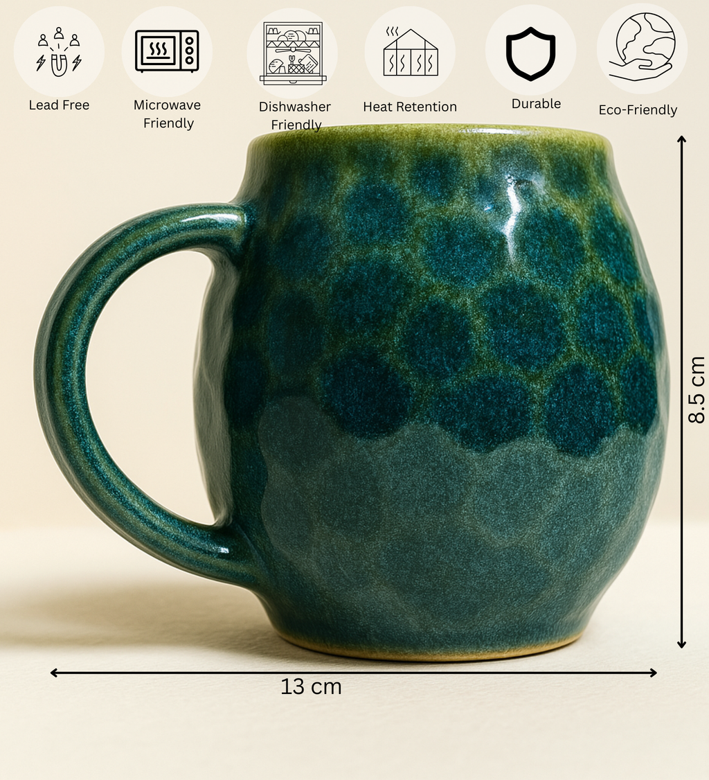 Ocean Moss – Handcrafted Speckled Ceramic Mug at Kamakhyaa by Aetherea World. This item is 