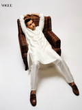 Off White Festive Wear Kurta Set at Kamakhyaa by RoohbyRidhimaa. This item is Aangan By RoohbyRidhimaa, Eid Special, Festive Wear, Men Kurta Pant Sets, Menswear, Menswear By RoohbyRidhimaa, missing, Pants, Regular Fit, Solids, Viscose, Viscose Raw Silk