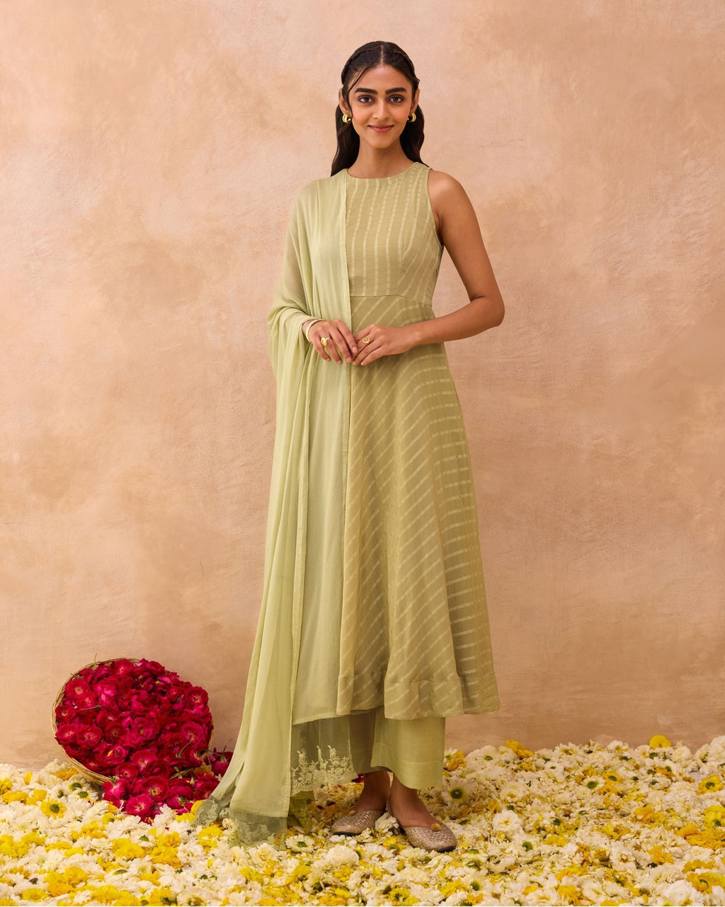 Olive Mist Kurta Set at Kamakhyaa by Taro. This item is Everyday Connection by Taro