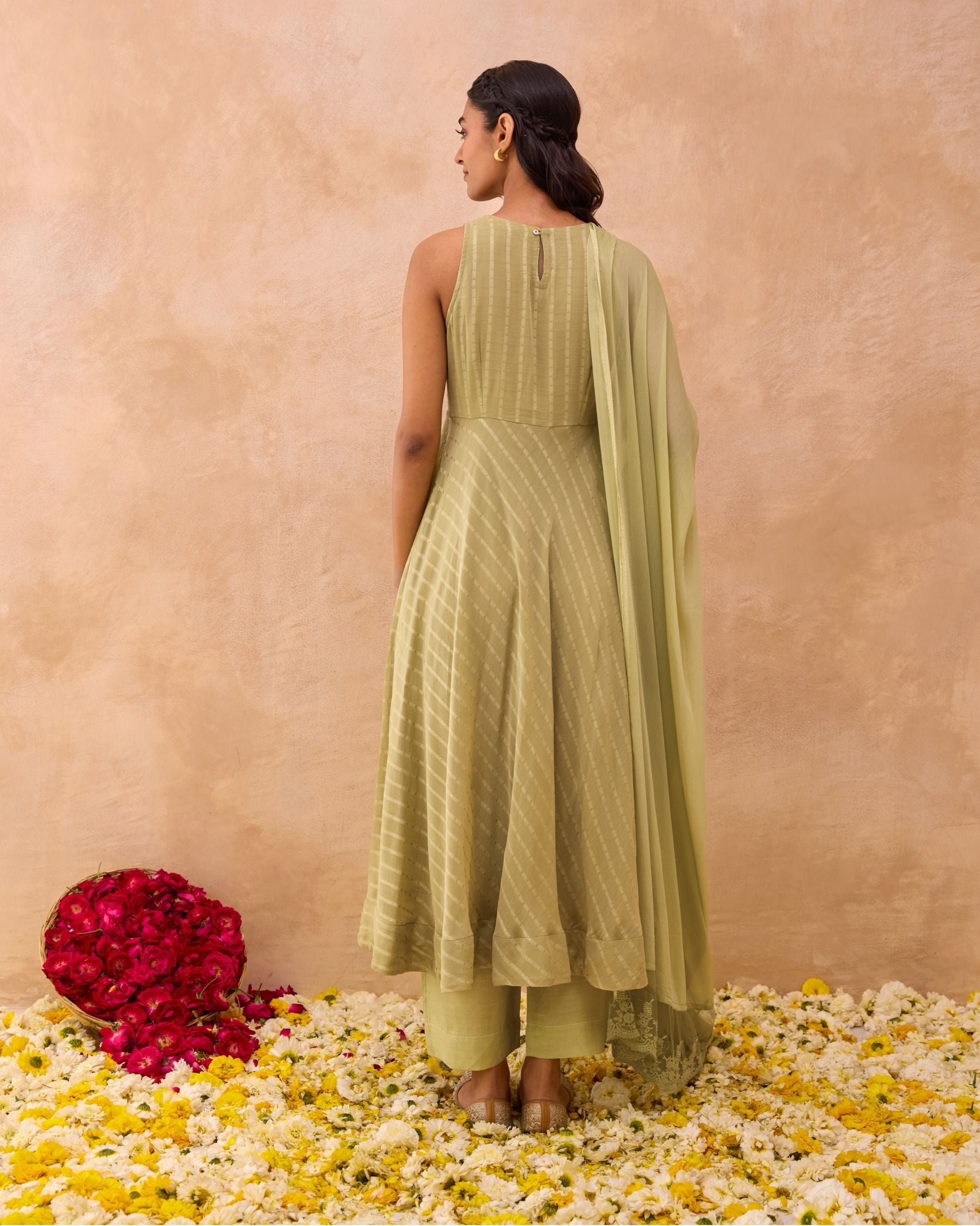 Olive Mist Kurta Set at Kamakhyaa by Taro. This item is Everyday Connection by Taro