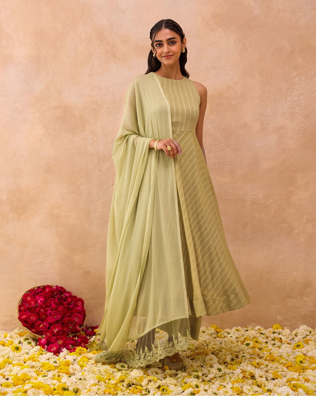 Olive Mist Kurta Set at Kamakhyaa by Taro. This item is Everyday Connection by Taro