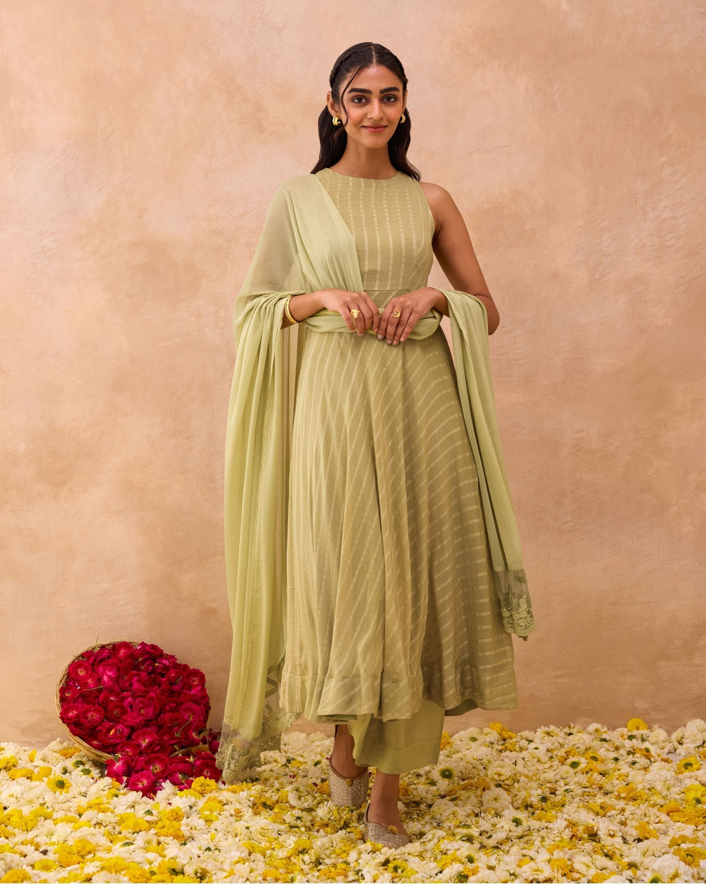 Olive Mist Kurta Set at Kamakhyaa by Taro. This item is Everyday Connection by Taro