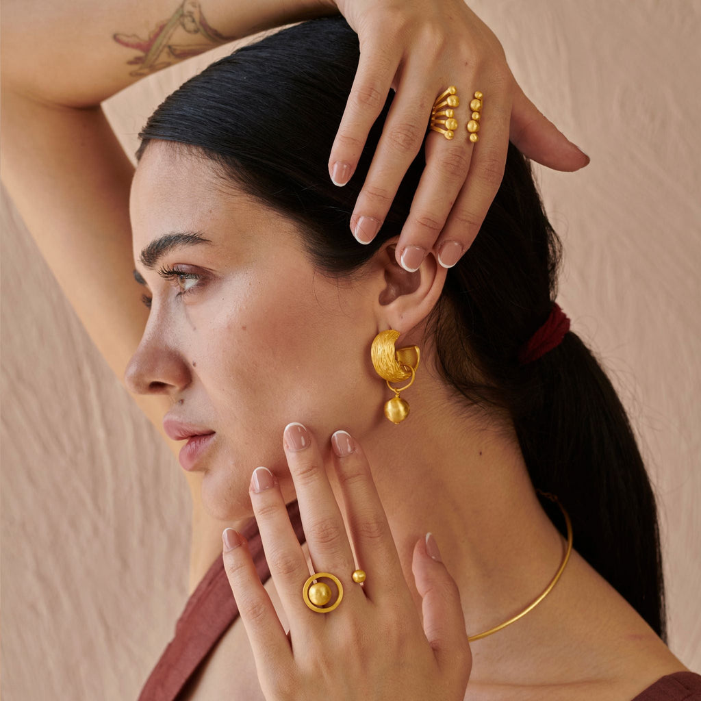 Orb Hoop at Kamakhyaa by The Loom Art. This item is Hoop Earrings, Orbis by The Loom Art, Under $50