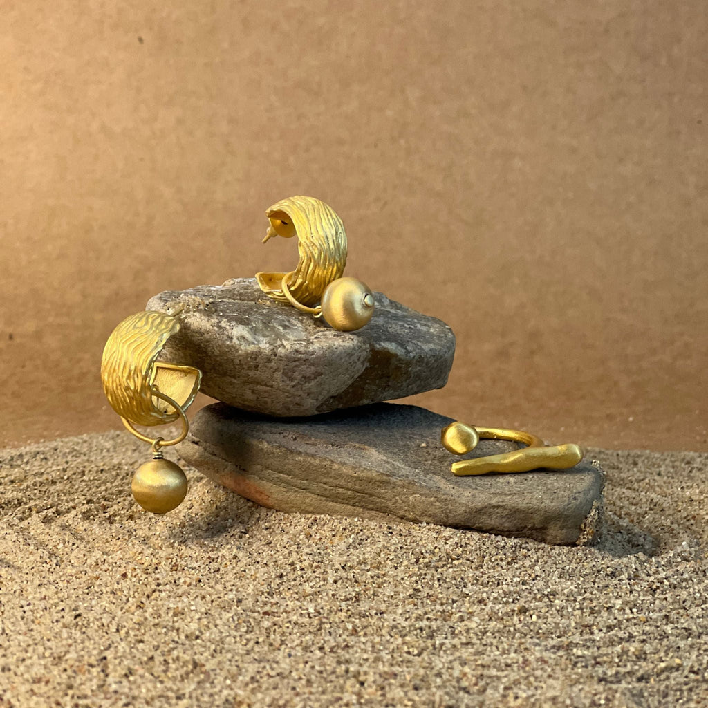 Orb Hoop at Kamakhyaa by The Loom Art. This item is Hoop Earrings, Orbis by The Loom Art, Under $50