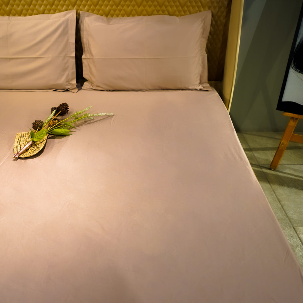 Organic Cotton Top Sheet| Coffee| 100% Cotton at Kamakhyaa by Aetherea. This item is 