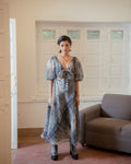 Orion Star at Kamakhyaa by The Loom Art. This item is Blue, Casual Wear, Chanderi organza Silk, Embroidered, July Sale, July Sale 2023, Lucid Dreams, Luicid Dream, Maxi Dresses, Organic, Womenswear