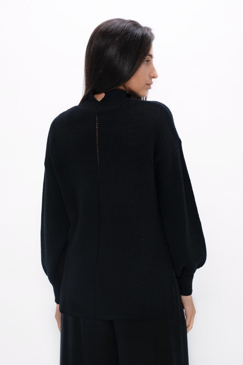 Ottawa - High Neck Sweater - Licorice at Kamakhyaa by 1 People. This item is Made from Natural Materials