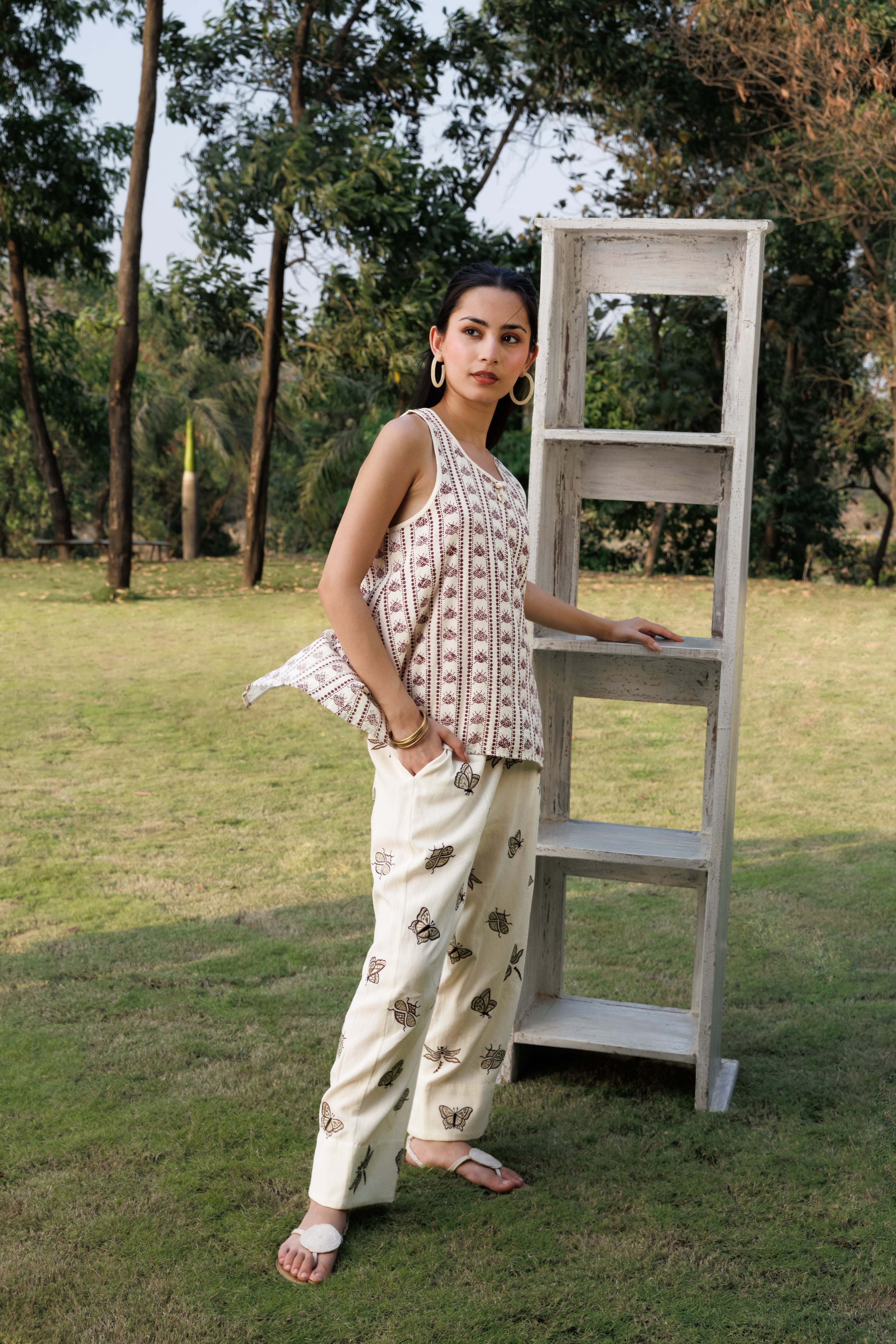 Oversized Tunic with Back Slit at kamakhyaa.com by Akashi Clothing. This item is Cosmos by Akashi Clothing, Internal Tags Missing, Under $100