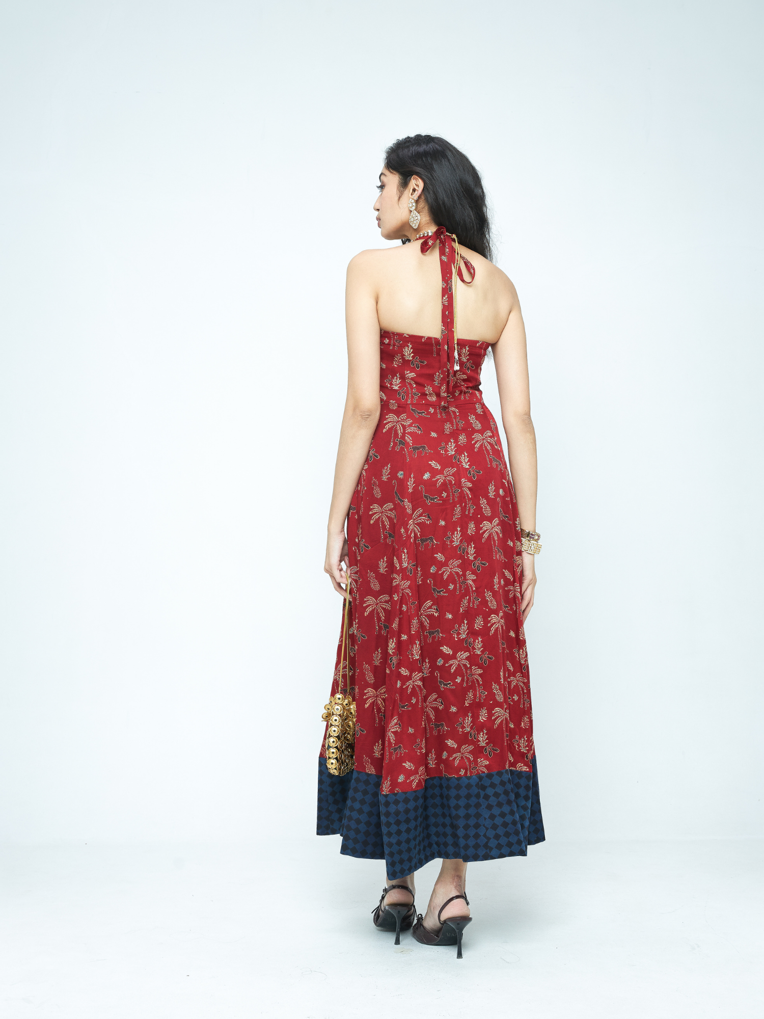 Parade Flare Dress at Kamakhyaa by Anushé Pirani. This item is Bloom After Dark by Anushe Pirani, Dresses, Midnight Blueprint, Tops & Shirts, Woman co-ord sets, Womenswear
