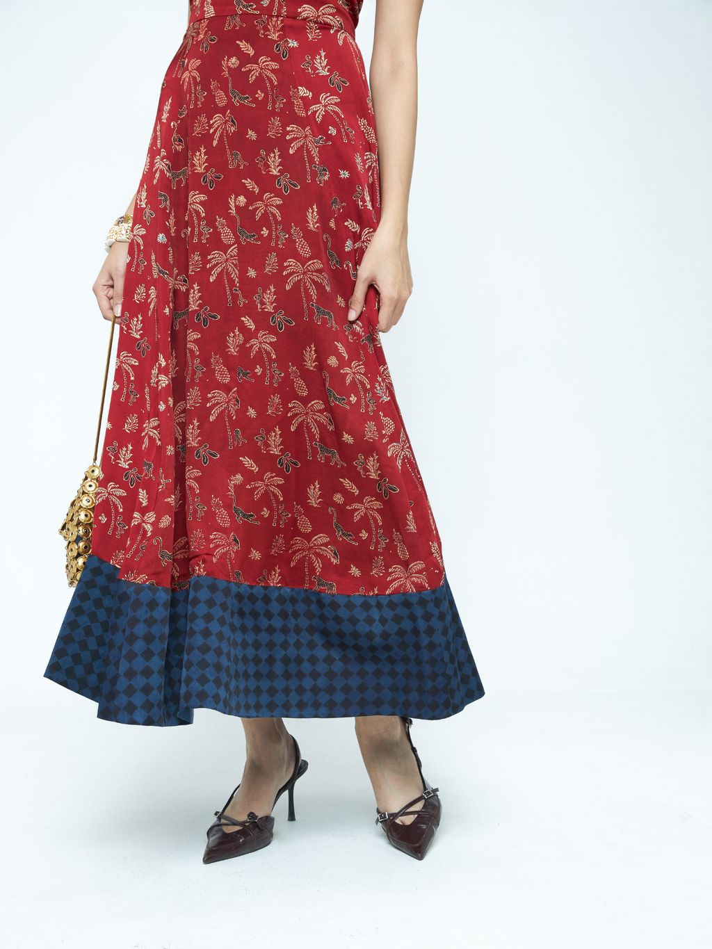Parade Flare Dress at Kamakhyaa by Anushé Pirani. This item is Bloom After Dark by Anushe Pirani, Dresses, Midnight Blueprint, Tops & Shirts, Woman co-ord sets, Womenswear
