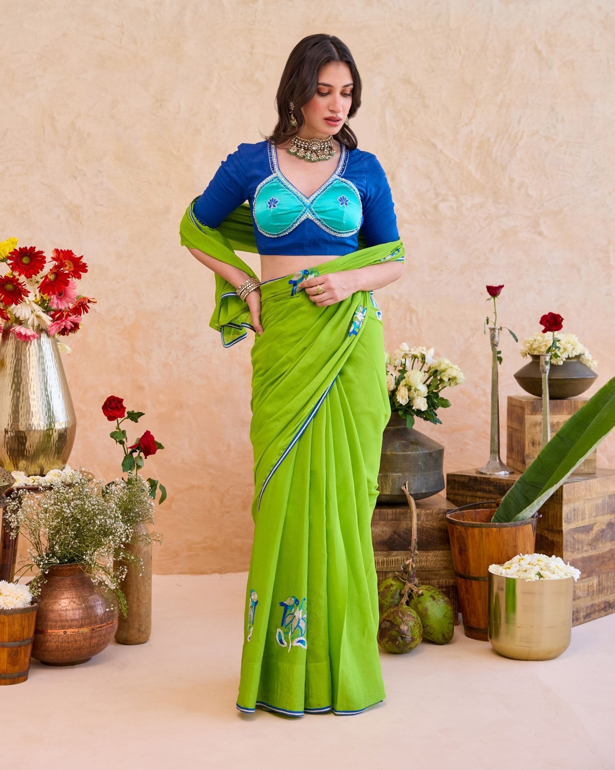 Parijata Saree at kamakhyaa.com by Taro. This item is Jashn-E-Taro - The Trousseau Edit by Taro