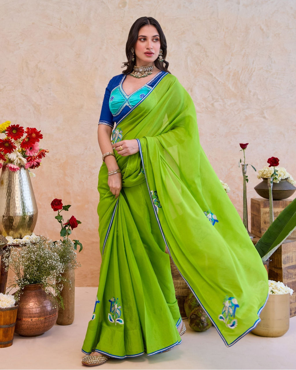 Parijata Saree at kamakhyaa.com by Taro. This item is Jashn-E-Taro - The Trousseau Edit by Taro