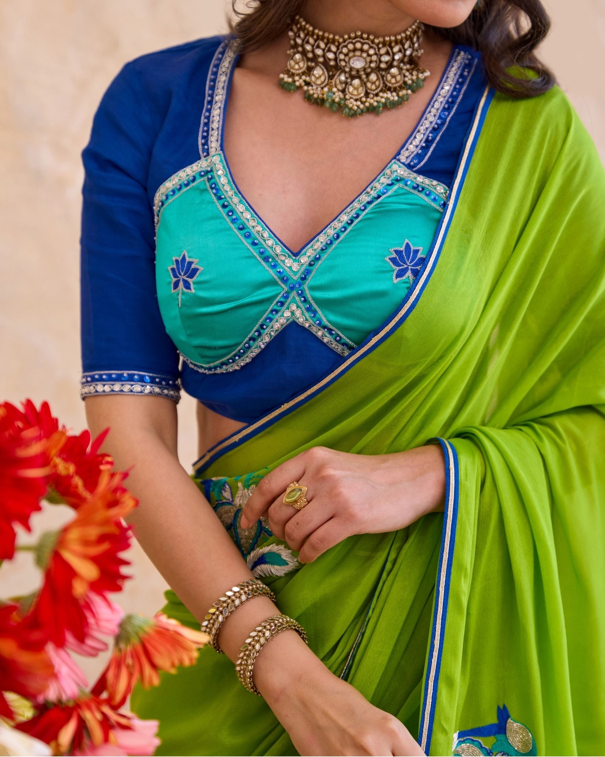 Parijata Saree at kamakhyaa.com by Taro. This item is Jashn-E-Taro - The Trousseau Edit by Taro