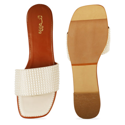 Pearl Flats at Kamakhyaa by EK_agga. This item is embroidered, Flats, stylish