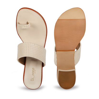 Pearl Sliders at Kamakhyaa by EK_agga. This item is embroidered, heels, stylish