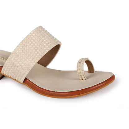 Pearl Sliders at Kamakhyaa by EK_agga. This item is embroidered, heels, stylish