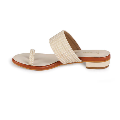 Pearl Sliders at Kamakhyaa by EK_agga. This item is embroidered, heels, stylish