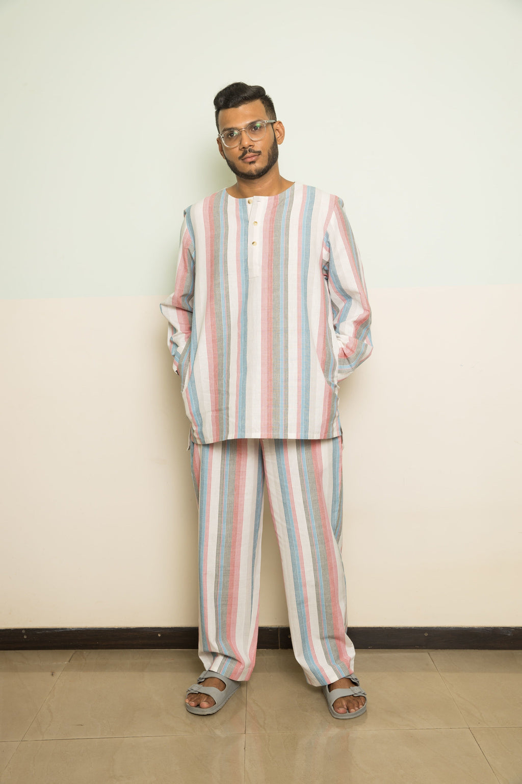 Pink Cotton Co-ord Set
