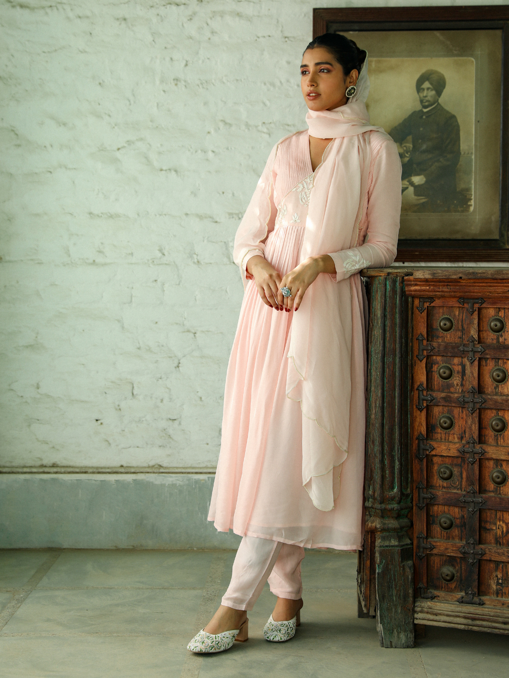 Pink Crepe Silk Kurta Set with Dupatta at Kamakhyaa by RoohbyRidhimaa. This item is Casual Wear, Dupattas, Embroidered, Kurta Set with Dupattas, Kurta Sets, Organza, Pearl, Pink, Regular Fit, Resham, Resham Embroidered, Silk Crepe, Toxin free