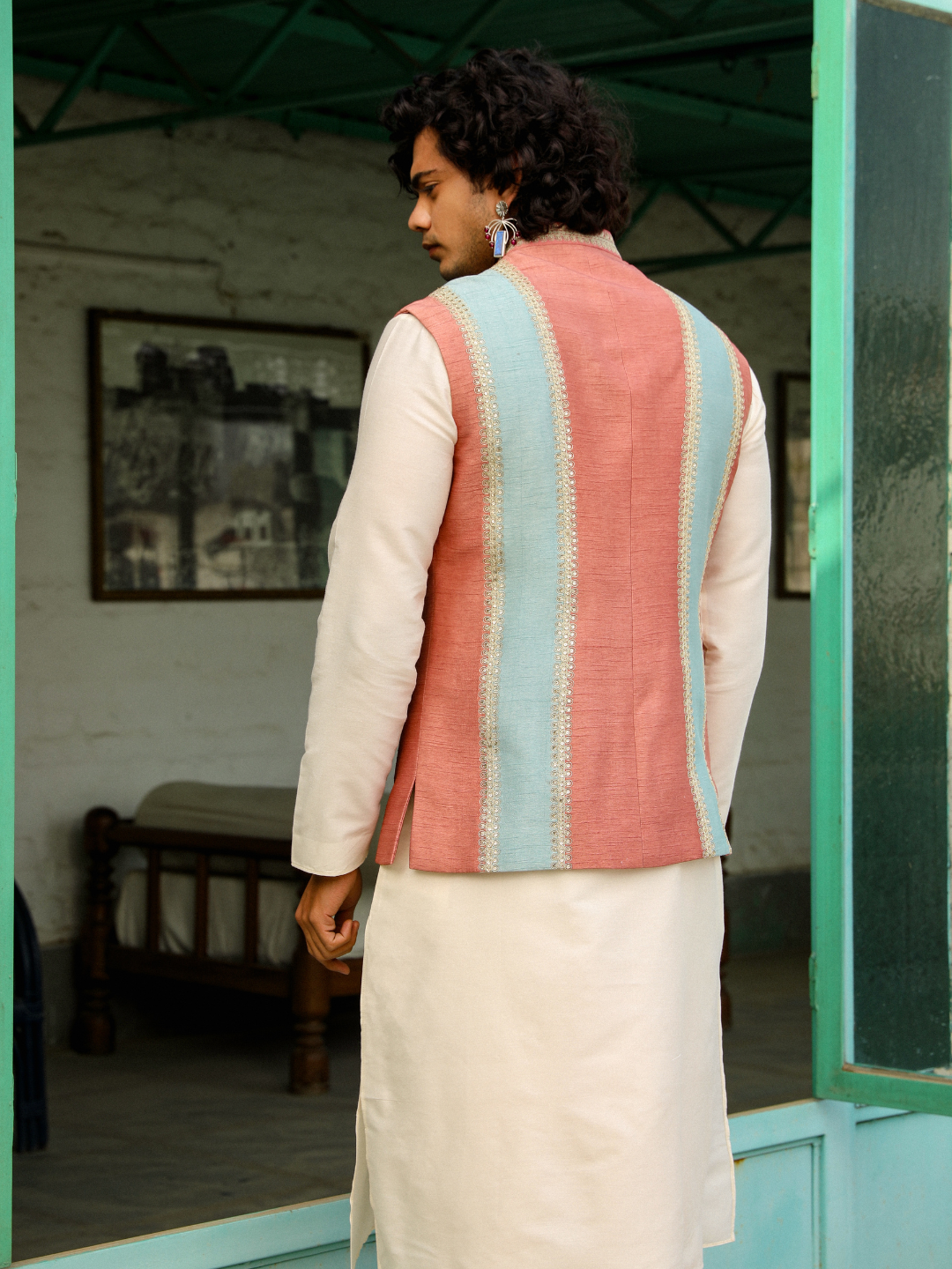 Pink Dori Embroidery Jacket at Kamakhyaa by RoohbyRidhimaa. This item is Aangan By RoohbyRidhimaa, Diwali Wear, Dori Embroidery, Eid Special, Eid Wear, Festive Wear, Indian Wear, Jackets, Men Jackets, Men Overlays, Menswear, Menswear By RoohbyRidhimaa, missing, Pink, Regular Fit, Sangeet Function, Traditional Wear, Viscose, Viscose Raw Silk, Wedding Wear, Winter Products