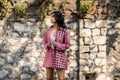 Pink Dual Tone Plaid Shirt with Front Pocket at Kamakhyaa by Krushnachuda. This item is Casual Wear, Checks, Handloom Cotton, Natural Dye, Organic, Pink, Regular Fit, Shirts