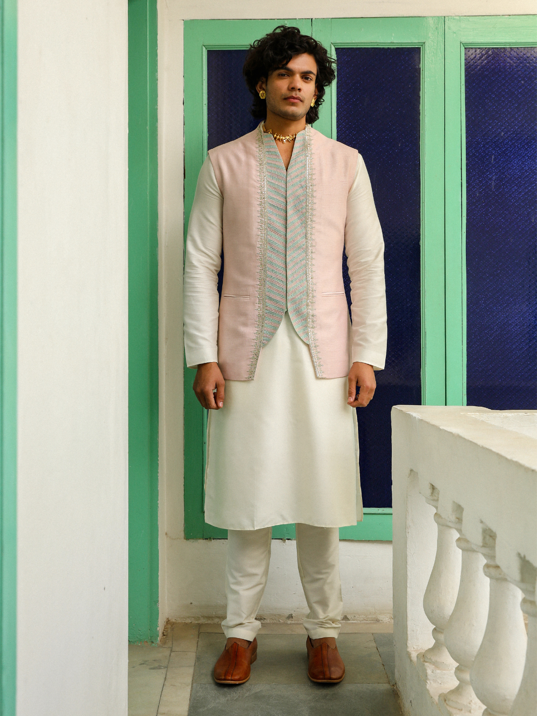 Pink Embroidered Silk Jacket at Kamakhyaa by RoohbyRidhimaa. This item is Aangan By RoohbyRidhimaa, Diwali Wear, Eid Special, Eid Wear, Embroidered, Festive Wear, Indian Wear, Jackets, Men Jackets, Men Overlays, Menswear, Menswear By RoohbyRidhimaa, missing, Pink, Regular Fit, Sangeet Function, Traditional Wear, Viscose, Viscose Raw Silk, Wedding Wear, Winter Products