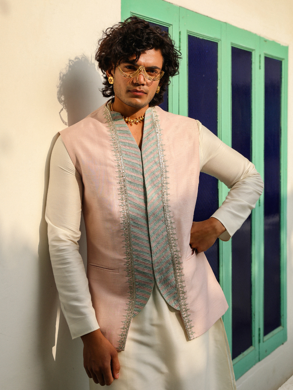 Pink Embroidered Silk Jacket at Kamakhyaa by RoohbyRidhimaa. This item is Aangan By RoohbyRidhimaa, Diwali Wear, Eid Special, Eid Wear, Embroidered, Festive Wear, Indian Wear, Jackets, Men Jackets, Men Overlays, Menswear, Menswear By RoohbyRidhimaa, missing, Pink, Regular Fit, Sangeet Function, Traditional Wear, Viscose, Viscose Raw Silk, Wedding Wear, Winter Products