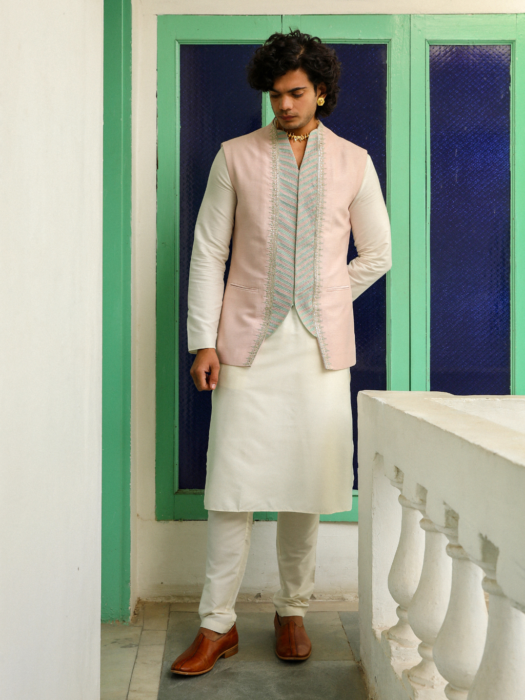 Pink Embroidered Silk Jacket at Kamakhyaa by RoohbyRidhimaa. This item is Aangan By RoohbyRidhimaa, Diwali Wear, Eid Special, Eid Wear, Embroidered, Festive Wear, Indian Wear, Jackets, Men Jackets, Men Overlays, Menswear, Menswear By RoohbyRidhimaa, missing, Pink, Regular Fit, Sangeet Function, Traditional Wear, Viscose, Viscose Raw Silk, Wedding Wear, Winter Products