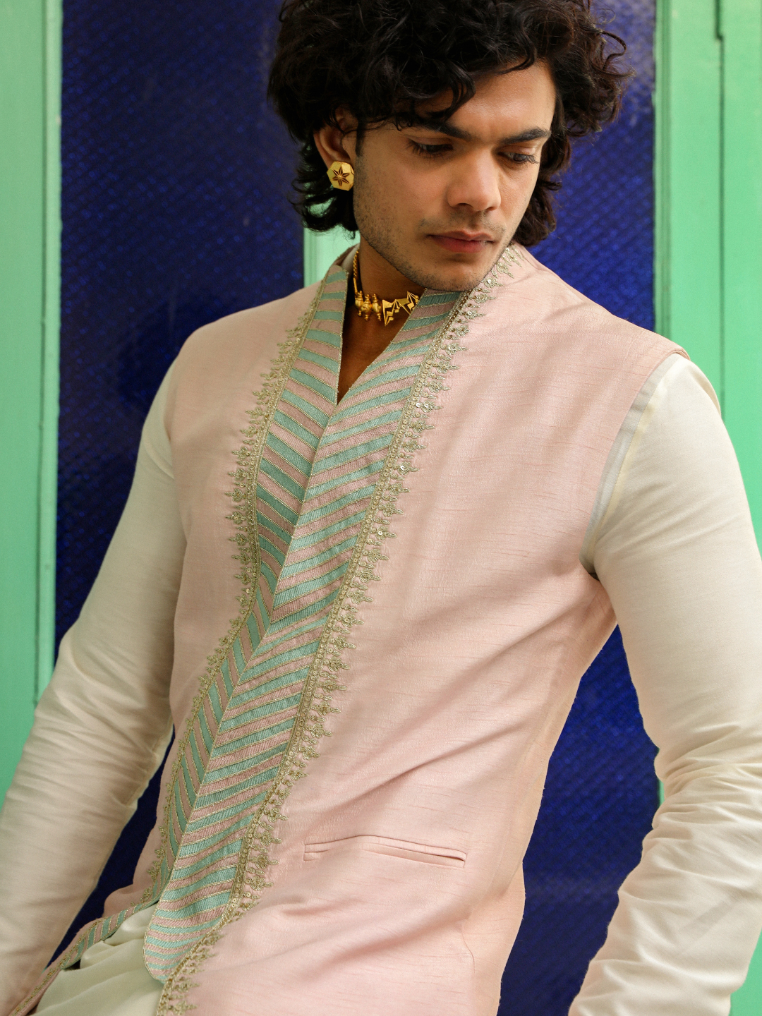 Pink Embroidered Silk Jacket at Kamakhyaa by RoohbyRidhimaa. This item is Aangan By RoohbyRidhimaa, Diwali Wear, Eid Special, Eid Wear, Embroidered, Festive Wear, Indian Wear, Jackets, Men Jackets, Men Overlays, Menswear, Menswear By RoohbyRidhimaa, missing, Pink, Regular Fit, Sangeet Function, Traditional Wear, Viscose, Viscose Raw Silk, Wedding Wear, Winter Products