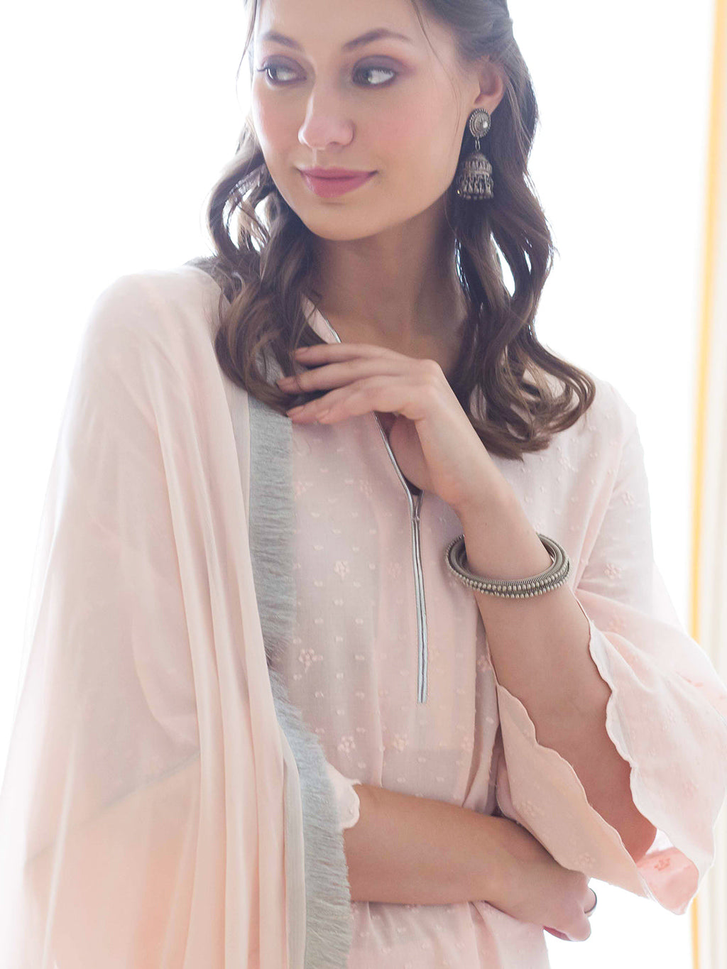 Pink Gotta Embroidery Cotton Kurta Set with Dupatta at Kamakhyaa by RoohbyRidhimaa. This item is Chiffon, Cotton, Dupattas, Gotta Embroidery, Kurta Set with Dupattas, Kurta Sets, Office Wear, Pink, Regular Fit, Toxin free