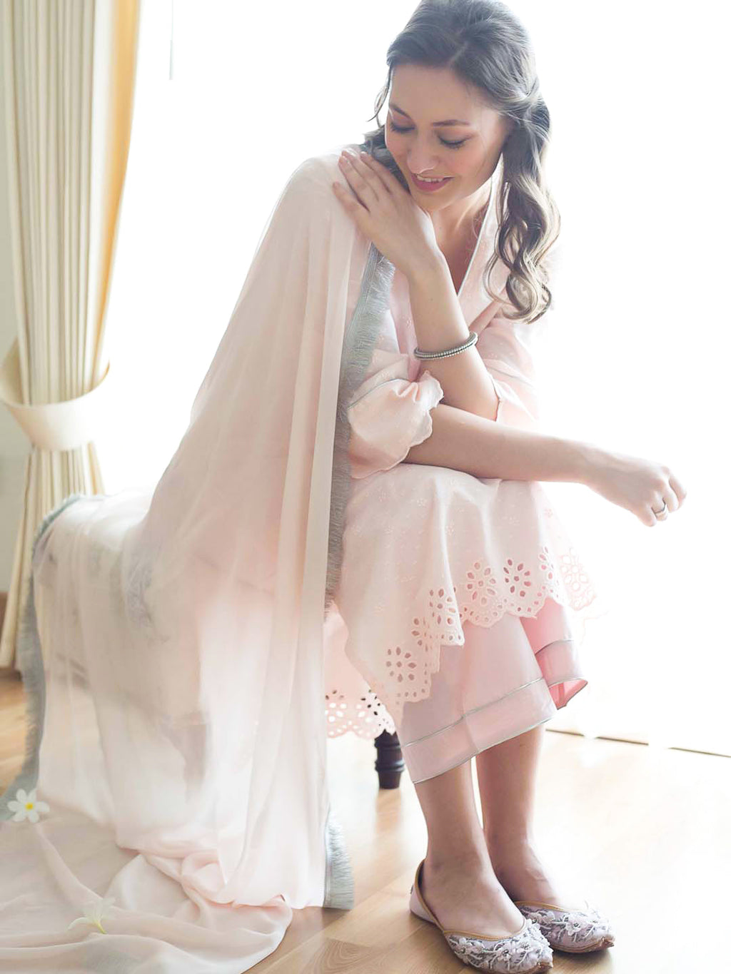 Pink Gotta Embroidery Cotton Kurta Set with Dupatta at Kamakhyaa by RoohbyRidhimaa. This item is Chiffon, Cotton, Dupattas, Gotta Embroidery, Kurta Set with Dupattas, Kurta Sets, Office Wear, Pink, Regular Fit, Toxin free