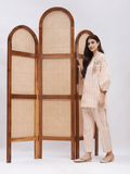Pink Resham and Mirror Work Kurta Set at Kamakhyaa by RoohbyRidhimaa. This item is Cotton, Kurta Sets, Mirror Work, Office Wear, Pink, Regular Fit, Resham, Resham Embroidered, Toxin free